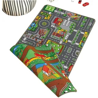 Sombo City Farm Kinderteppich 100 x 190 cm bunt
