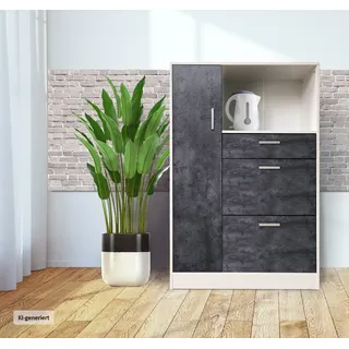 Hti-Living Küchenbuffet Kombi L  grau