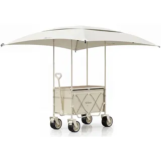 HOMECALL Bollerwagen 3-in-1 faltbar khaki