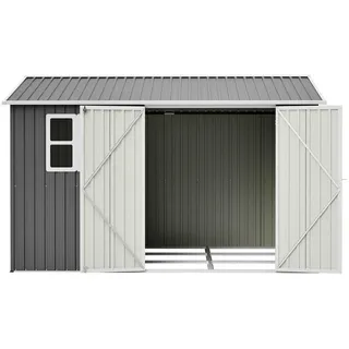 Oxeza Gerätehaus, Grau, Metall, Mode, Rechteckig, 240x201x310.9 cm, Aufbewahrung & Schutzhüllen, Geräteschuppen