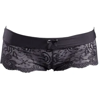 Panties aus weicher Stretch-Spitze, schwarz, XXL