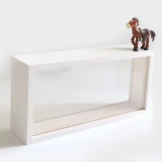 Shadow Box Rahmen, Holz, doppelseitig, High-Definition-Acryl-Aufbewahrungsbox, DIY-Displaybox, geeignet für getrocknete Blumen, Exemplare, Kunsthandwerk, Baby-Souvenirs und Fotos (weiß)