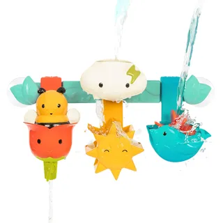 Battat - Rain & Shine Bad Bar - Baby Badespielzeug Bar - 6 abnehmbare Teile und 2 Saugnäpfe - Stapeln & Sortieren Spielzeug - Badespielzeug für Kleinkinder - 12 Monate +