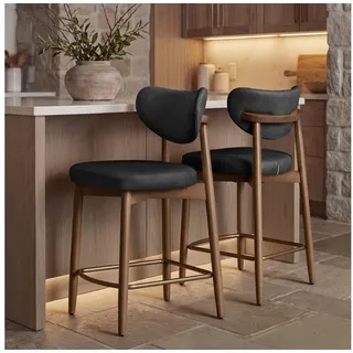 VASAGLE Barhocker 2er Set 50 x 51,5 x 95,5 cm Schwarz