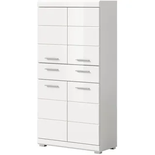 inn.furn Shawn Badschrank 74 x 141 cm Weiß