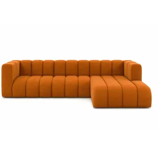 kaiser möbel Ecksofa L-Form, GRAND 318 cm, stoff Salvador, Braun, Rechts - Braun