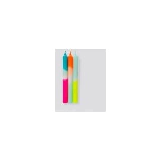 Stabkerze Dip Dye Neon, Set bestehend aus 3 Kerzen, (Rainbo Kisses)