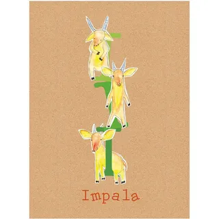 KOMAR Wandbild ABC Animal I 40 x 50 cm