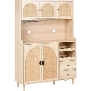 Beliani Buffetschrank Campbellton 120 x 40 x 173 cm Braun