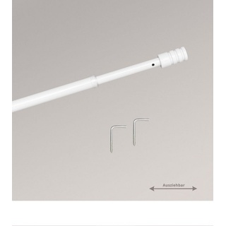 Gardinenstange Vitragenstange Zylinder, LYSEL®, L 60-85 cm weiß 60 cm - 85 cm