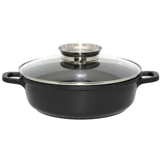 ELO Runde Servierpfanne 28cm mit Glasdeckel mit Aromaknopf "Alucast"