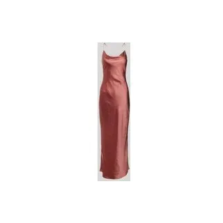 Cocktailkleid mit Wasserfall-Ausschnitt, Rose Melange, 48
