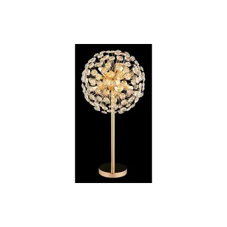 GLOBO Tischlampe Kristall Gold 8 Flammig