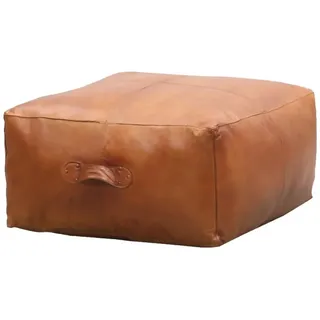 Marrakesch Orient & Mediterran Interior Pouf Vintage Pouf Sitzkissen Hocker aus Leder Fjord Gross