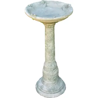 Schöne Vogeltränke Rosen aus Steinguss perfekt für den Garten die Terrasse oder den Vorgarten ist Frostfest Witterungsbeständig und Neu 68cm H,...