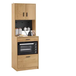 SoBuy Mikrowellenschrank 60 x 170 x 40 cm Beige