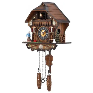 Kintrot Kuckucksuhr Antik Schwarzwald Haus Uhr Tranditional Holz Pendel Quarz Wanduhr
