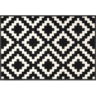 Fußmatte »Kalmar«, wash+dry by Kleen-Tex, rechteckig, Höhe: 7 mm, Schmutzfangmatte, rutschhemmend, waschbar schwarz|weiß