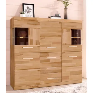 OTTO home Highboard Ribe 125 x 115 cm Braun