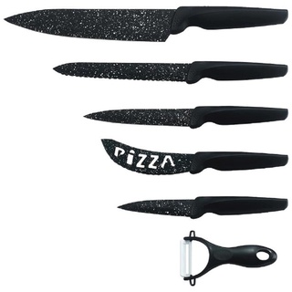 6-Teilig Messerset schwarz