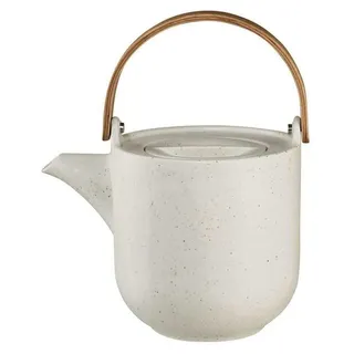 Asa Selection Teekanne COPPA SENCHA, Creme - Porzellan - 600 ml - mit Holzgriff