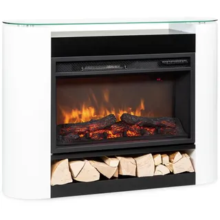 Klarstein Elektrokamin, Elektro Heizungen für Wohnzimmer & Innenräume, Elektrischer Kamin mit LED Flammen, Sparsamer Elektroofen, Heizlüfter mit Timer, Einstellbarer Thermostat, Heizung 1800 W