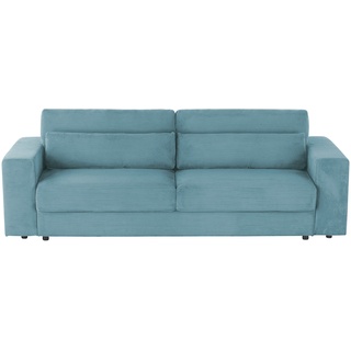Big Sofa mit Schlaffunktion  Branna ¦ türkis/petrol ¦ Maße (cm): B: 250 H: 101 T: 105