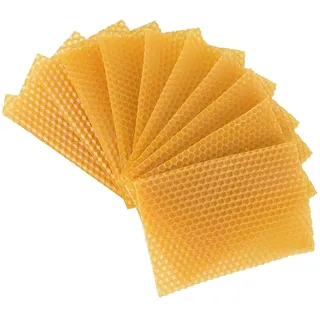 95sCloud-1 Bienenwachskerzen Machen,Bienenwachs Mittelwände für Kerzen Platten,Bastelset Weihnachten,Wachsplatten Weihnachts Erwachsene,Bienenwachsplatten für Basteln (Yellow, One Size)