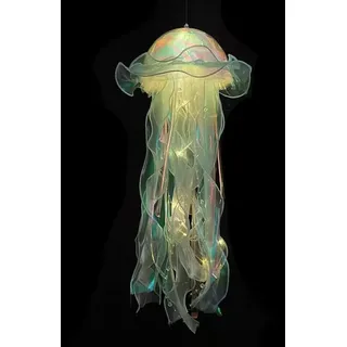 Demiawaking LED Quallenlampe Hängend Quallen Nachtlicht, Jellyfish Lamp, Quallen Lampe Nachttischlampe, Quallenlaterne Atmosphäre Lampe Deko für Kinderzimmer Geburtstag Party (Gelb)