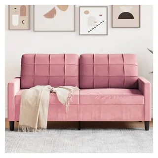 vidaXL Couch Polyester 2-Sitzer Rosa