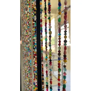 Mango Gifts Böhmischer Vorhang, 96,5 cm lang, Glasperlen, Stränge für Schlafzimmer/Wohnzimmer/mehrfarbig, Sonnenfänger (50)