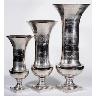 Cor Mulder Vase, Silber, Metall, 28x61 cm, nur für Seiden- und Kunstblumen geeignet, zum Stellen, auch frische Blumen geeignet, Dekoration, Vasen, Metallvasen