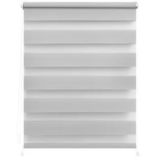 Lichtblick Duo Rollo / Doppelrollo Klemmfix 45 x 150 cm verspannt grau