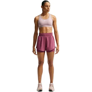 Nike One Dri-FIT High-Waisted 3" 2-in-1 Shorts Pink Smoke/White L
