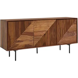 FineBuy Sideboard 148 x 72 x 40 cm Braun