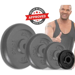 MIWEBA Hantelscheiben-Set Gusseisen HSG12 4x 1,25 kg