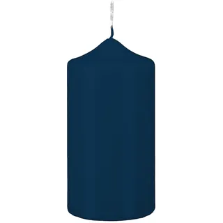 Kopschitz Kerzen 6 Stumpen Kerzen Spitzkopf Blau Petrol 250 x Ø 80 mm