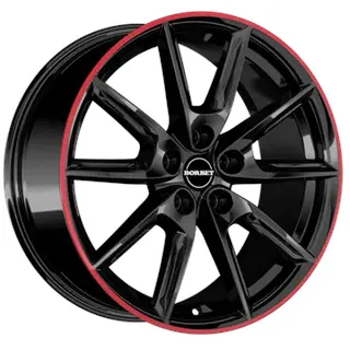 Borbet LX 8,0 x 18 5 x 112 ET40 Rot/Schwarz
