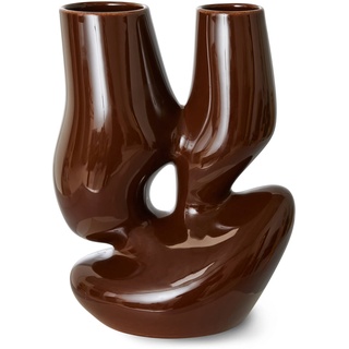 HKliving - Keramik Vase Organic, L, espresso
