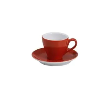 Dibbern Solid Color Espresso Untertasse Classico aus Fine Bone China Porzellan in der Farbe Koralle mit einem Durchmesser 11,9cm, 20 141 000 16