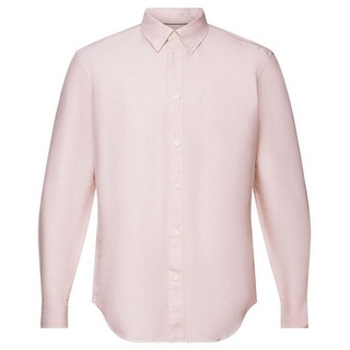 Esprit Langarmhemd Button-Down-Hemd aus Baumwollpopeline lila XL