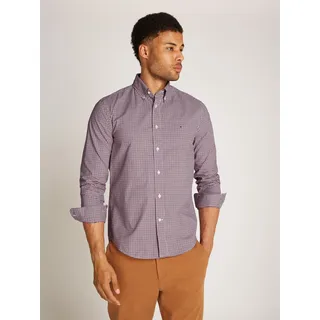 Tommy Hilfiger Flex Gingham Langarmhemd Regatta Red / Multi XL