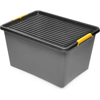 Kreher Aufbewahrungsbox Solid Box 145 l 1-tlg. Grau