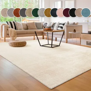 Paco Home Cadiz 630 Kurzflorteppich 120 x 170 cm cream 