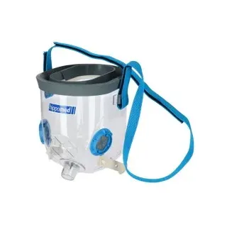 hippomed Inhalationsmaske AirOne Flex Warmblut inkl. Zubehör Blau