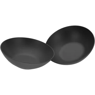 CreaTable Salatschüssel Soft Touch Schwarz 2-tlg.
