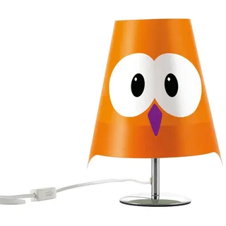 Tischlampe Eule, orange - Tischleuchte Eulen Design, Nachttischlampe, Lese Lampe