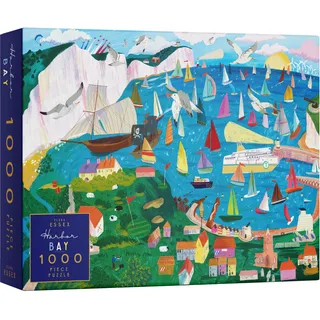 Elena Essex Puzzles für Erwachsene, 1000 Teile – Harbor Bay, 1000 Teile Puzzle für Erwachsene, Puzzles 1000 Teile, Bunte Segelboote, Meer, Strand, Landschaft, Puzzle-Größe 70x50cm