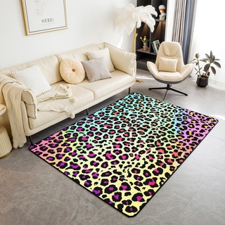 Leopard Drucken Area Teppich 100x150cm für Mädchen Jungen Kinder Geparden Druck Teppich Tier Druck Raum Dekorative Luxus Teppiche für Wohnzimmer Schlafzimmer Ombre Teppich Moderne Akzent Teppich