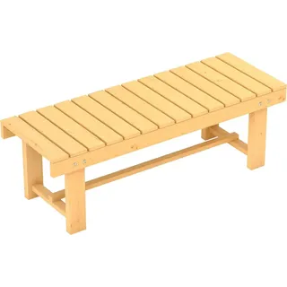 Outsunny Gartenbank 110 x 35 x 38 cm Natur